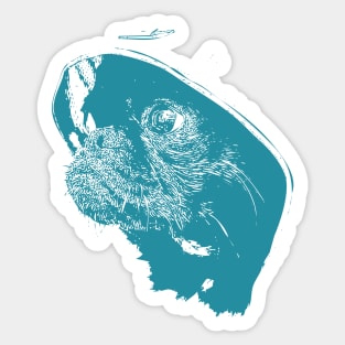 blue dogface chihuahua Sticker